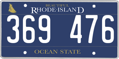 RI license plate 369476