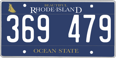 RI license plate 369479