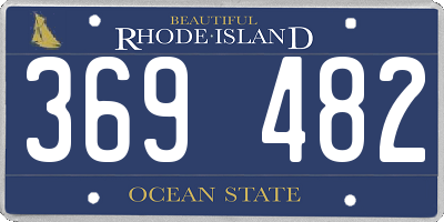 RI license plate 369482