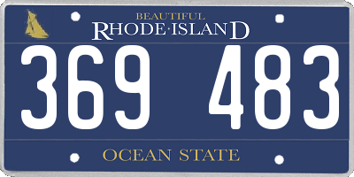 RI license plate 369483
