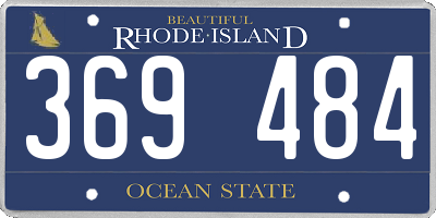 RI license plate 369484