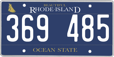 RI license plate 369485