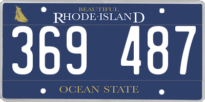 RI license plate 369487