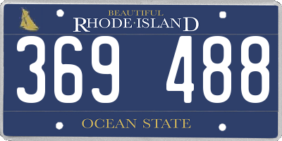 RI license plate 369488