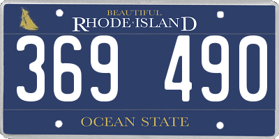 RI license plate 369490