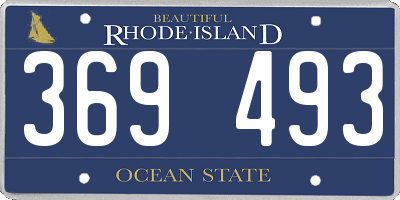 RI license plate 369493