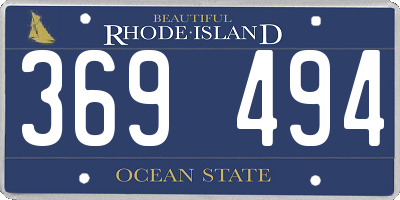 RI license plate 369494