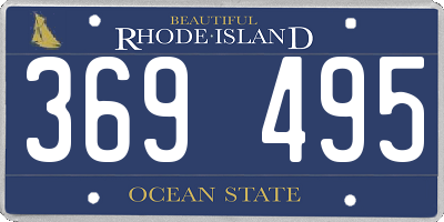 RI license plate 369495