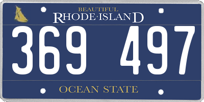 RI license plate 369497