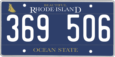 RI license plate 369506