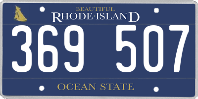 RI license plate 369507