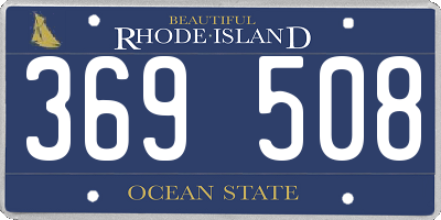 RI license plate 369508