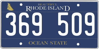 RI license plate 369509