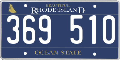 RI license plate 369510