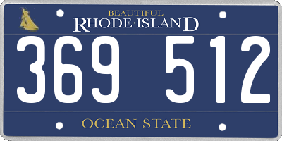 RI license plate 369512