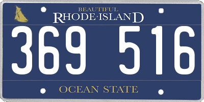 RI license plate 369516