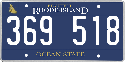 RI license plate 369518