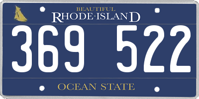 RI license plate 369522