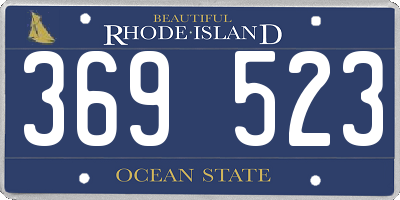 RI license plate 369523