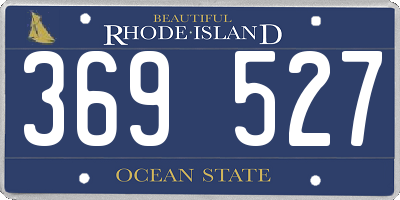 RI license plate 369527