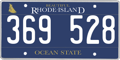 RI license plate 369528