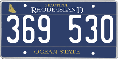 RI license plate 369530