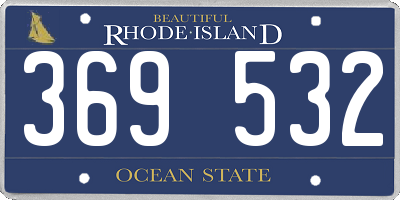 RI license plate 369532