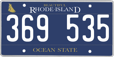 RI license plate 369535