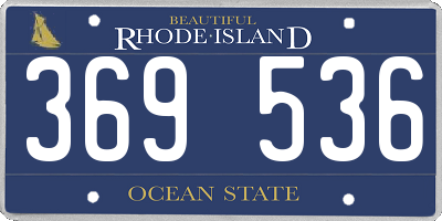 RI license plate 369536