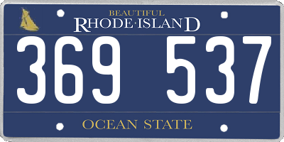RI license plate 369537