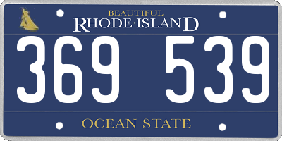 RI license plate 369539