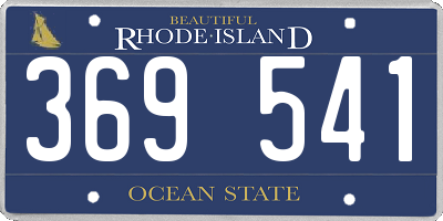RI license plate 369541