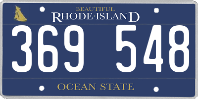 RI license plate 369548