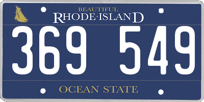 RI license plate 369549