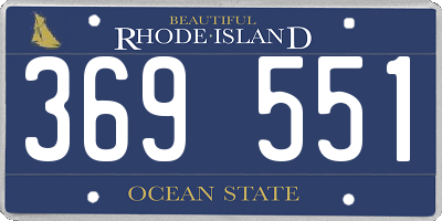 RI license plate 369551