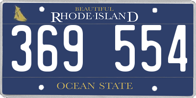RI license plate 369554