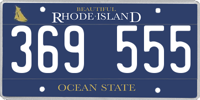 RI license plate 369555