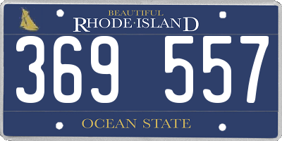 RI license plate 369557
