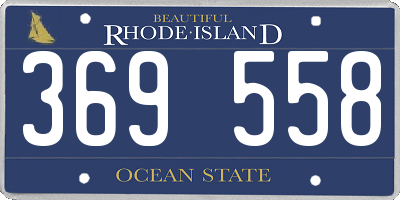 RI license plate 369558