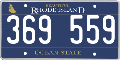 RI license plate 369559
