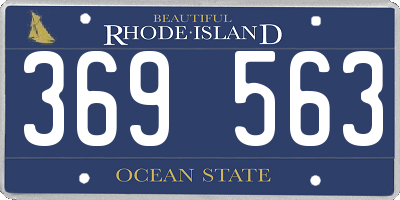 RI license plate 369563