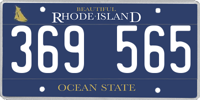 RI license plate 369565