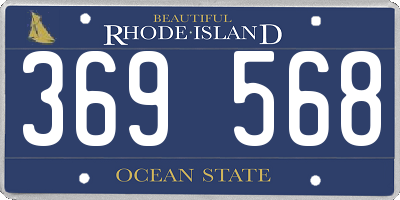 RI license plate 369568