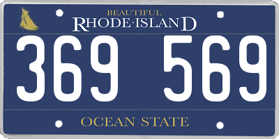 RI license plate 369569