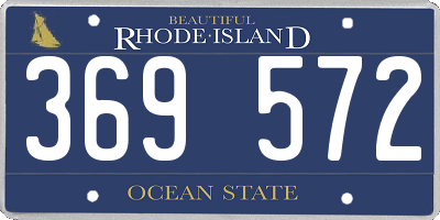 RI license plate 369572