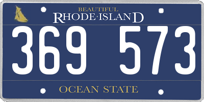 RI license plate 369573