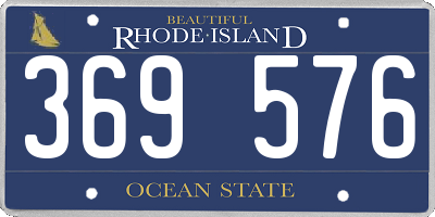RI license plate 369576