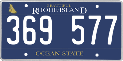 RI license plate 369577