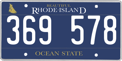 RI license plate 369578