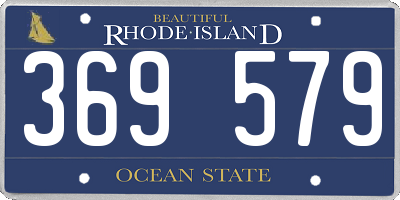 RI license plate 369579